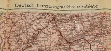 cca 1939 Flemmings Karten, Deutsch-französische Grenzgebiete, Mit den französischen Befestigungen ,,...
