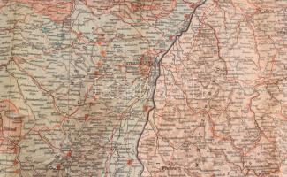 cca 1939 Flemmings Karten, Deutsch-französische Grenzgebiete, Mit den französischen Befestigungen ,,...