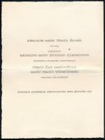 1938 Zabola, Zabolai gróf Mikes Ármin és felesége meghívója lányuk esküvője alkalmából, hajtott