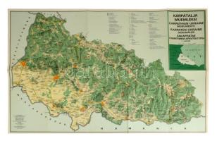 1990 Kárpátalja műemlékeinek térképe, 1 : 300.000, Bp., Kartográfiai Vállalat, kisebb szakadással, 44x65 cm