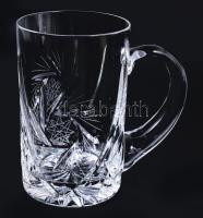 Ólomkristály söröskorsó, hibátlan, m: 13 cm