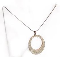 Ezüst (Ag) nyaklánc Swarovski kristály medállal 3,5 cm