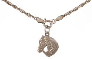 Ezüst (Ag) lánc, jelzett medállal 7,16g
