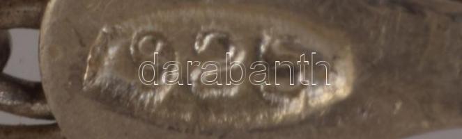 Ezüst (Ag) lánc, jelzett medállal 7,16g