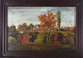 Mészöly G jelzéssel: Táj. Olaj, vászon. Javított. 40×60 cm. Fakeretben.
