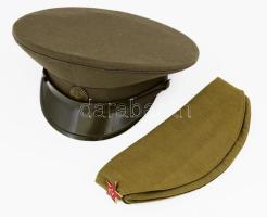 Szovjet, orosz katonai egyenruha garnitúra: nadrág, zubbony, gyakorló- és díszelgő sapka