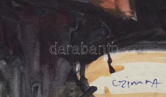 Czimra jelzéssel: Merengő. Akvarell, papír. 72×50 cm