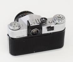 Zenit-B fényképezőgép, Helios-44-2 objektívvel, bőr tokjában