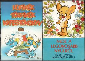 7 db füzet - Húsvéti készülődés, Ki a győztes?, Mondókák, Hópelyhecskék, Hupikék törpikék kifestőkön...