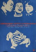 1985 Vöröskereszt világnap plakát, papír, Nagy jelzéssel a plakáton, lapszéli apró szakadásokkal, 49x33,5 cm