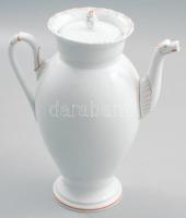 Meissen állatfej dekoros kancsó, jelzett, fedél szájánál kis lepattanással, m: 26,5 cm