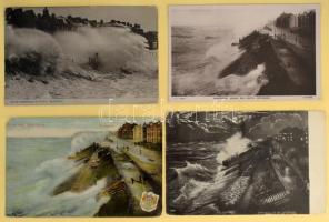 144 db RÉGI város képeslap gyűrűs mappában: Nagy-Britannia, tengerpart / 144 pre-1945 town postcards...