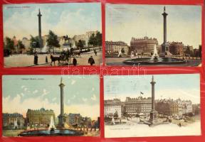 LONDON - 122 db RÉGI város képeslap gyűrűs mappában / 122 pre-1945 town postcards in a modern album