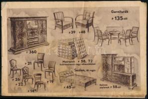 cca 1940 Art deco bútor katalógus 20 képes oldalon