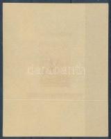 1951 80 éves a magyar bélyeg lila vágott blokk (450.000) (törés, halvány függőleges hajtásnyom / fol...