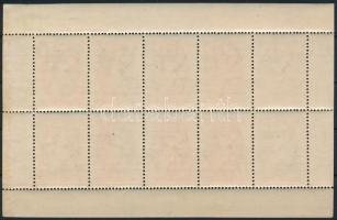 1949 Puskin tízes kisív végigfutó fogazással (80.000) (az egyik ívszélen gumihiba / gum disturbance)