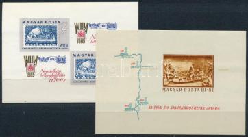 1965 WIPA és Árvíz 1-1 vágott blokk (8.500)