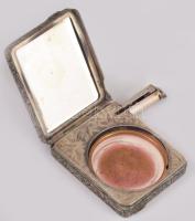 Ezüst (Ag) pudrié, 5x4 cm, bruttó 56g