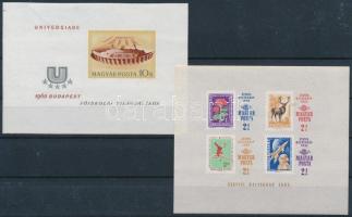 1965 Universiade és Bélyegnap (38.) 1-1 vágott blokk (8.500)