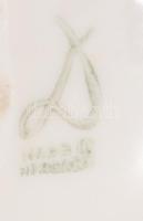 Hollóházi gém + Hollóházi olvasó fiú + Drasche kutya. Jelzett, hibátlan, m: 13 cm