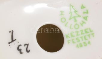 Hollóházi gém + Hollóházi olvasó fiú + Drasche kutya. Jelzett, hibátlan, m: 13 cm