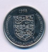 Anglia 1998. "Tim Flowers - kapus / 1998 - Anglia - Az angol csapat hivatalos éremgyűjteménye" Ni labdarúgó emlékérem kapszulában (27mm) T:UNC England 1998. "Tim Flowers - goalkeeper / England 1998 - The Official England Squad Medal Collection" Ni commemorative football medallion in capsule (27mm) C:UNC