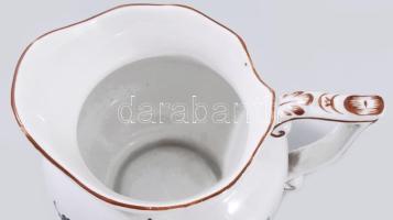 Herendi virágmintás tejkiöntő, jelzett, minimális kopással, m: 10 cm