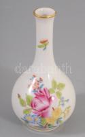 Herendi virágmintás kisváza, jelzett, hibátlan, m: 8,5 cm