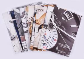 2006 Patek Philippe órákat bemutató reklámprospektusok, 20 db, sérült papírtokban, a prospektusok jó...