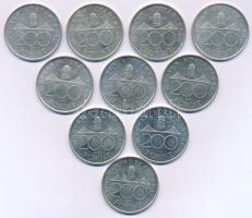 1994. 200Ft Ag "Deák" (10x) T:AU,XF Adamo F13.1