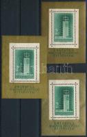1958 Televízió 3 db blokk (54.000) (törések / folds)