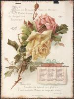 1898 Blumenwünsche Kalender für 1898. Mit Sprüchen von Hermann Pilz. Leipzig-Rednitz, Wezel &amp...