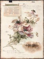 1898 Blumenwünsche Kalender für 1898. Mit Sprüchen von Hermann Pilz. Leipzig-Rednitz, Wezel &amp...