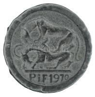 Franciaország 1970. "PIF 1970" kétoldalas fém zseton (32mm) T:XF France 1970. "PIF 1970" two-sided metal token (32mm) C:XF