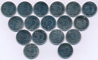 17db 2005-2021. 50Ft (7xklf forgalmi emlékérme)
