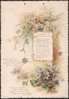 1899 Duftige Blüten. Kalender für 1899. Nürnberg, Theo. Stroefer's Kunstverlag, 12 sztl. lev. 1...