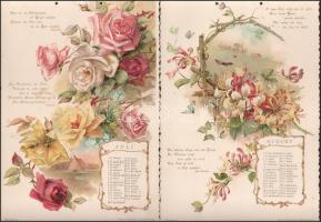 1899 Duftige Blüten. Kalender für 1899. Nürnberg, Theo. Stroefer's Kunstverlag, 12 sztl. lev. 1...