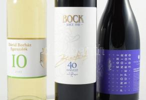 3 palack bor: 2017 Bock 40 Harvest száraz vörösbor, 0,75 l + 2020 Egri Pinot Noir Superior száraz vö...