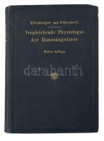 W. Ellenberger - A. Scheunert: Lehrbuch vergleichenden Physiologie der Haussäugetiere. Berlin, 1925, Paul Parey, XII+643 p. Dritte Auflage. Német nyelven. Kiadói aranyozott egészvászon-kötés, kopott borítóval, néhány lapon aláhúzásokkal és bejegyzésekkel.