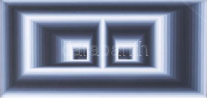 Fazakas Tibor (1946-): Ablakok III, 1993. Tempera, papír, jelezve balra lent, 34×34 cm. Hátoldalán c...