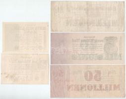 Németország / Weimari Köztársaság 1923. 1.000.000M + 3.000.000M + 10.000.000M + 20.000.000M + 50.000...