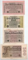 Németország / Weimari Köztársaság 1923. 5.000.000M + 10.000.000M + 50.000.000M + 500.000.000M T:AU-F  Germany / Weimar Republic 1923. 5.000.000 Mark + 10.000.000 Mark + 50.000.000 Mark + 500.000.000 Mark C:AU-F