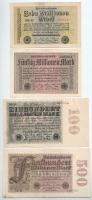 Németország / Weimari Köztársaság 1923. 10.000.000M + 50.000.000M + 100.000.000M + 500.000.000M T:F  Germany / Weimar Republic 1923. 10.000.000 Mark + 50.000.000 Mark + 100.000.000 Mark + 500.000.000 Mark C:F