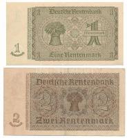 Német Harmadik Birodalom / 1937. 1M + 2M T:AU-XF,F
German Third Reich / 1937. 1 Rentenmark + 2 Rent...