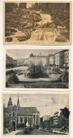25 db RÉGI magyarországi város képeslap, közte több visszatért bélyegzés / 25 pre-1945 Hungarian town postcards, + So. Stpl