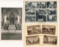 25 db RÉGI magyarországi város képeslap, közte több visszatért bélyegzés / 25 pre-1945 Hungarian tow...