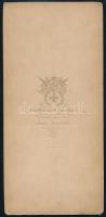 1895 Katonatiszt (főhadnagy) portréja, a képen aláírással és datálással, kabinetfotó Rupprecht Mihál...