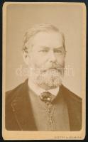 cca 1870 Elegáns, szakállas úr portréja, vizitkártya Doctor és Kozmata pesti műterméből, 10x6 cm