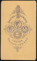 cca 1870 Elegáns, szakállas úr portréja, vizitkártya Doctor és Kozmata pesti műterméből, 10x6 cm