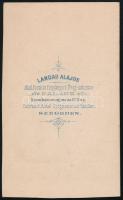 cca 1860-1870 Házaspár portréja, vizitkártya Landau Alajos (1833-1884) szegedi műterméből (,,Landau ...